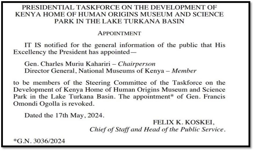 Gazette Notice No. 3036 of 2024